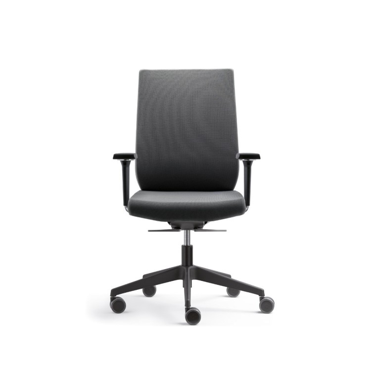 Silla Eben Negra Respaldo Alto Sin Cabezal