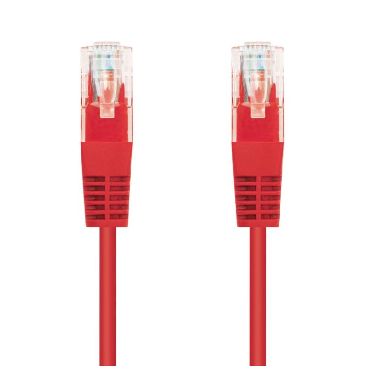 Nanocable - Cable Red Latiguillo RJ45 CAT.6 UTP AWG24, Rojo, 30 cm