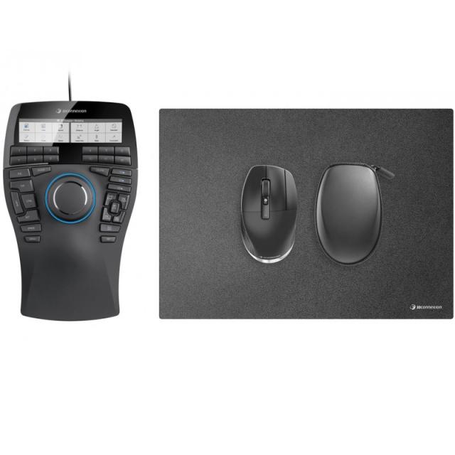 Dconnexion - SpaceMouse Enterprise Kit 2 ratón Oficina Ambidextro RF Wireless + USB Type-A 6DoF