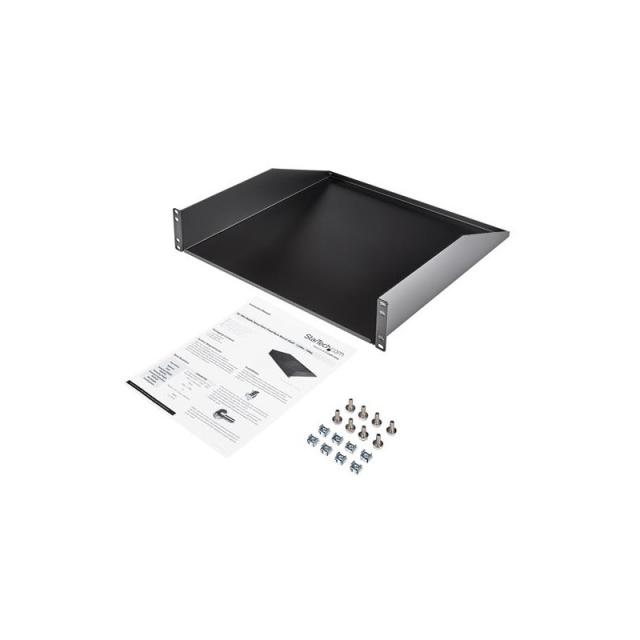 StarTech.com - Estante Bandeja Cantilever 2U para Armario Rack de Servidores de 19 Pulgadas - Profundidad Fija de 18 Pulgadas (4