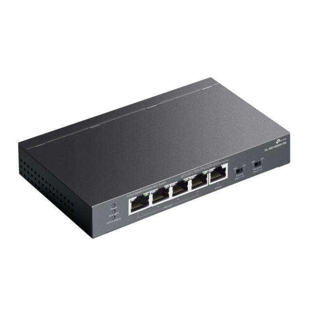 TP-Link - TL-SG1005P-PD switch Gigabit Ethernet (10/100/1000) Energía sobre Ethernet (PoE) Negro