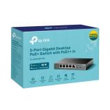 TP-Link - TL-SG1005P-PD switch Gigabit Ethernet (10/100/1000) Energía sobre Ethernet (PoE) Negro