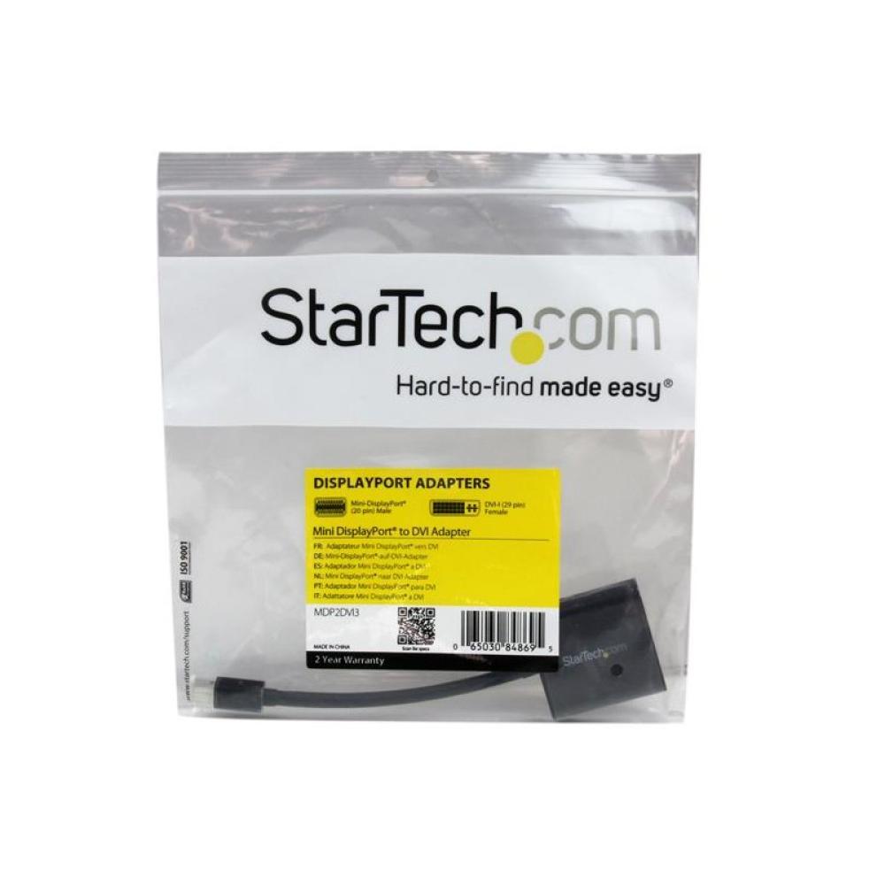 StarTech.com - Adaptador de Vídeo Mini DisplayPort a DVI - Cable Conversor Convertidor DP - 1920x1200 - Pasivo