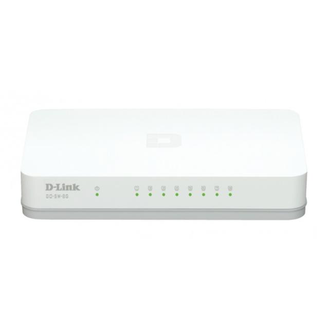 D-Link - GO-SW-8G/E switch No administrado Gigabit Ethernet (10/100/1000) Blanco