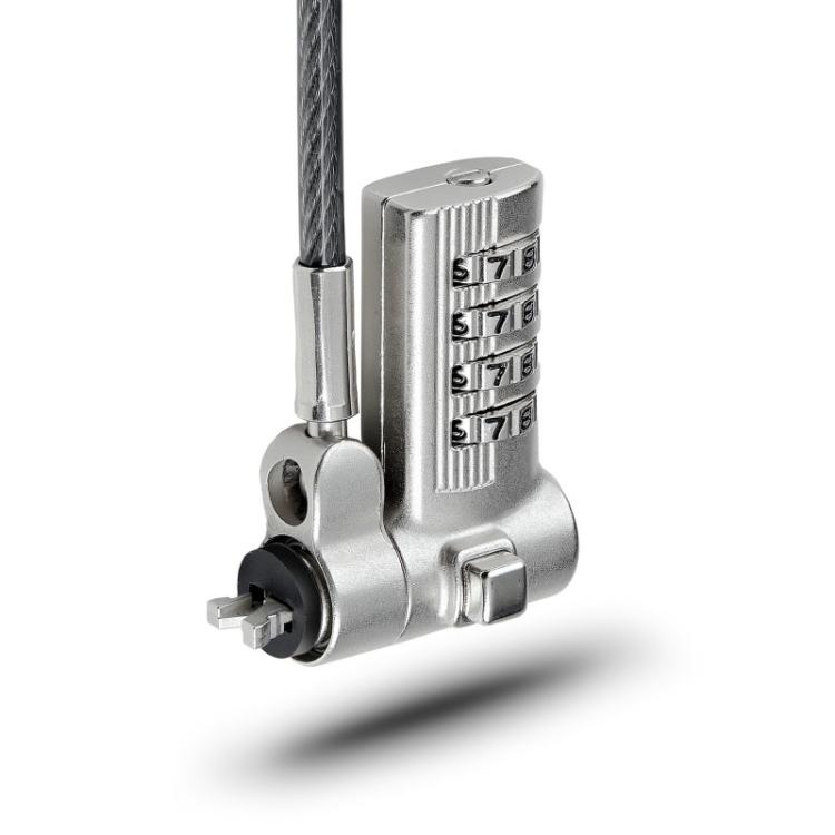 StarTech.com - Cable de 2m Universal de Seguridad para Portátiles - Cable con Candado para Portátiles Compatible con Noble Wedge