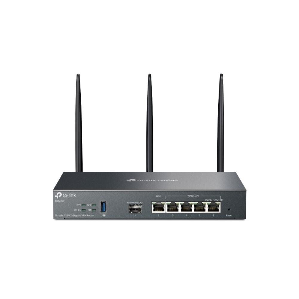 TP-Link - Omada ER706W router inalámbrico Gigabit Ethernet Doble banda (2,4 GHz / 5 GHz) Negro