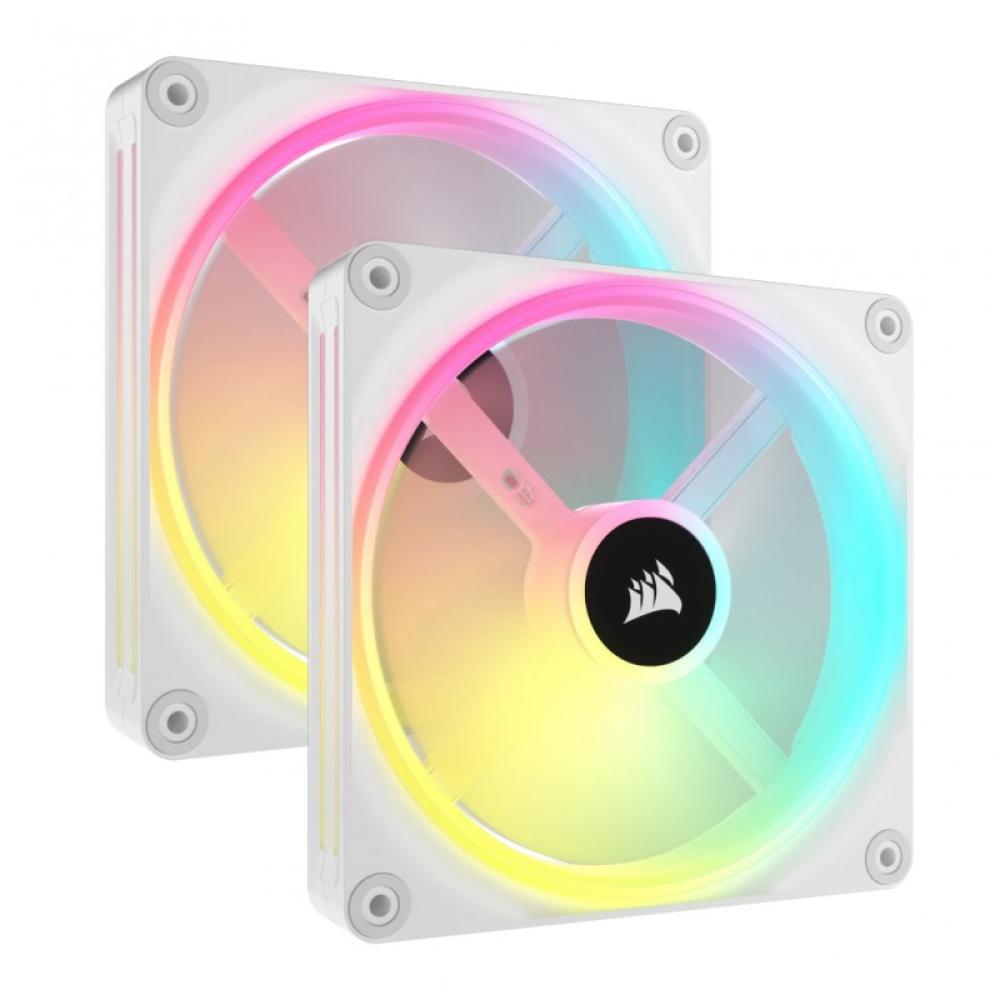 Corsair - iCUE LINK QX140 RGB Carcasa del ordenador Ventilador 14 cm Blanco 2 pieza(s)