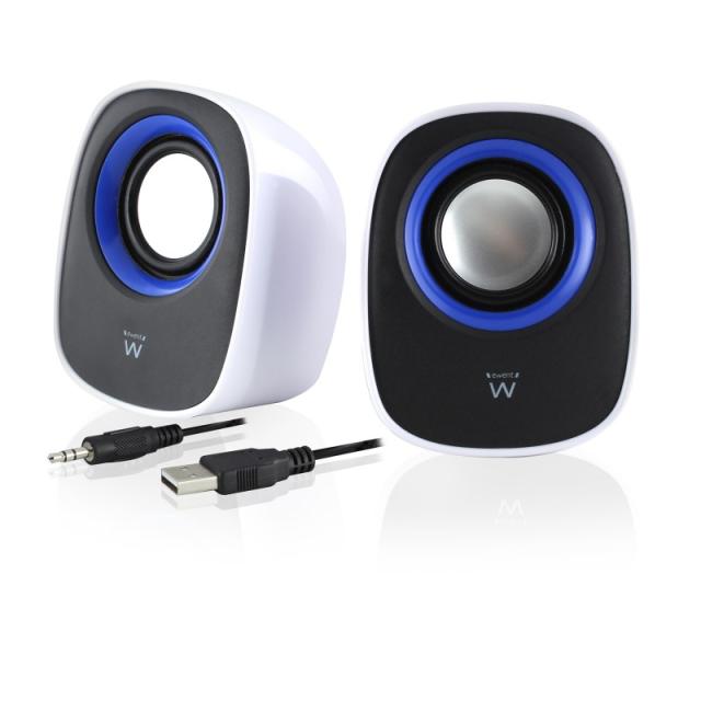 Ewent - EW3513 altavoz De 1 vía Negro, Azul, Blanco Alámbrico 5 W