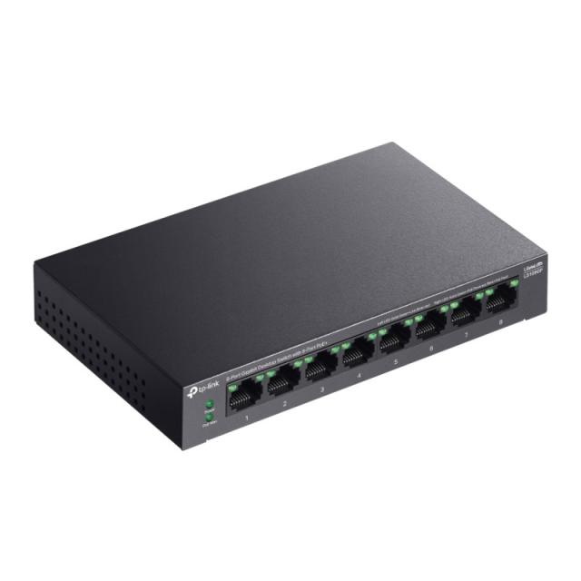 TP-Link - LiteWave LS108GP switch No administrado Gigabit Ethernet (10/100/1000) Energía sobre Ethernet (PoE) Negro