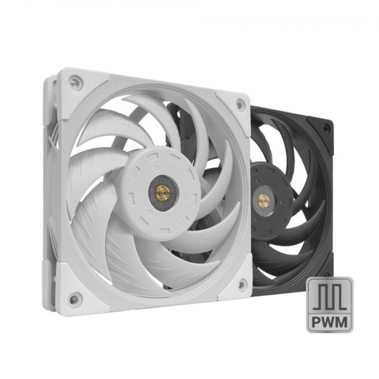 Mars Gaming - MF-NC, Ventilador PC PWM 120mm, Rodamiento FDB de Cobre Hiperbalanceado, Ventilador Silencioso con Diseño - MFNCW
