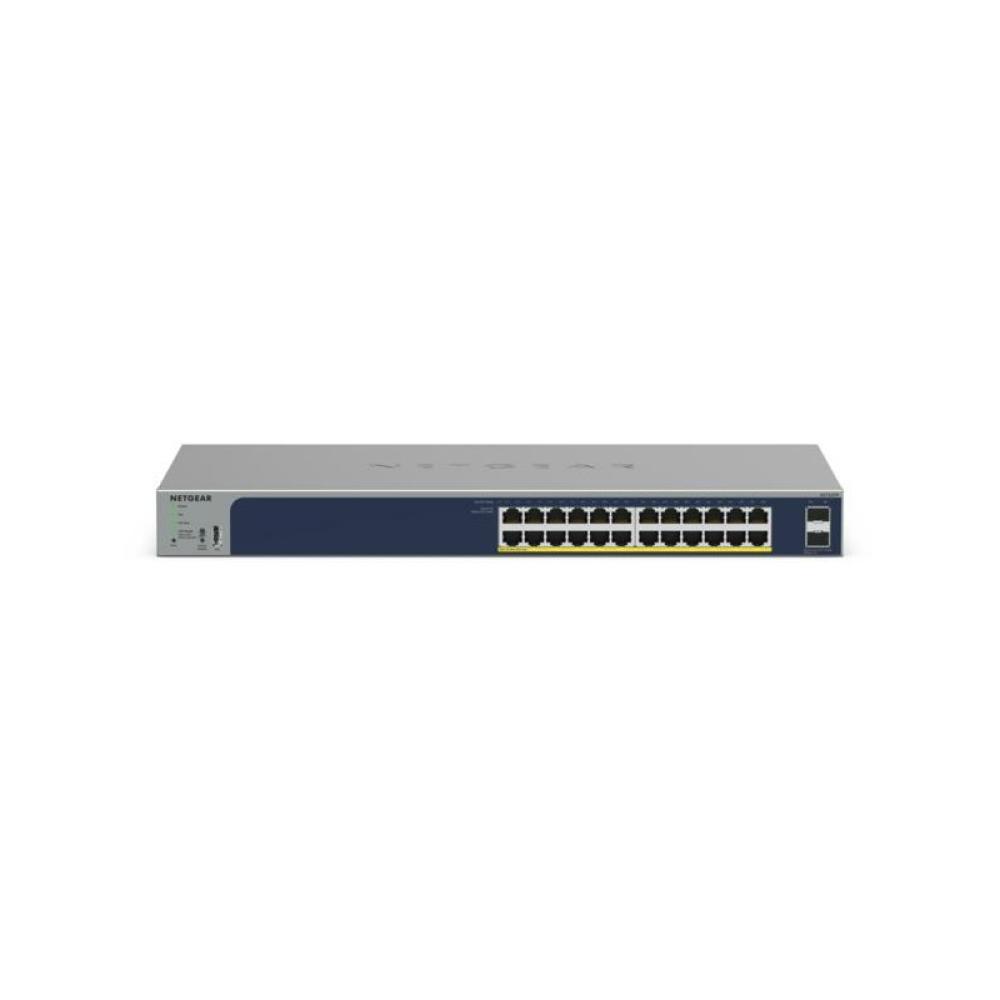 NETGEAR - GS724TPv3 Gestionado L2 Gigabit Ethernet (10/100/1000) Energía sobre Ethernet (PoE) Gris