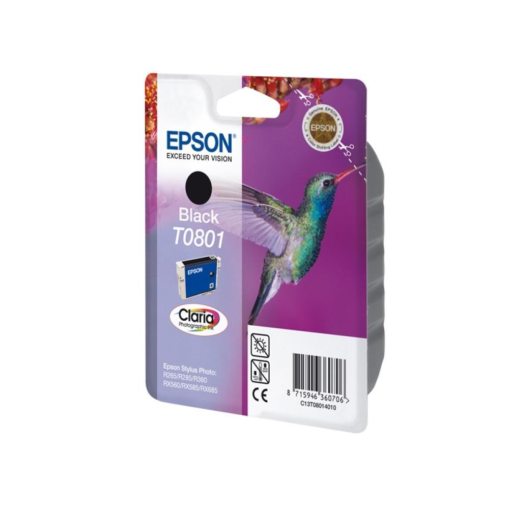 Epson - Hummingbird Singlepack Black T0801 Claria Photographic Ink