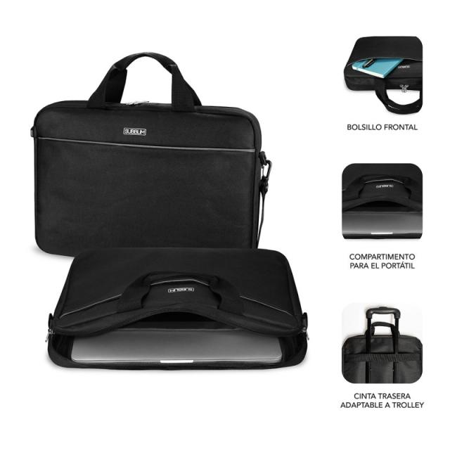 SUBBLIM - Maletín con Ratón Select Pack Wired Mouse USB + Laptop bag 15,6"