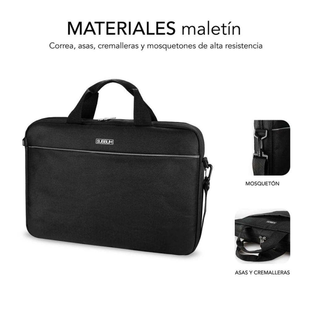 SUBBLIM - Maletín con Ratón Select Pack Wired Mouse USB + Laptop bag 15,6"