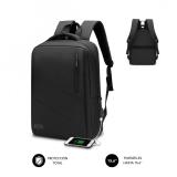 SUBBLIM - City Backpack Mochila para portátil 15.6", Poliéster Oxford, Negra
