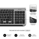 SUBBLIM - Teclado con Ratón Bluetooth + 2.4G Combo Dual Prestige Extendido Gris/Negro