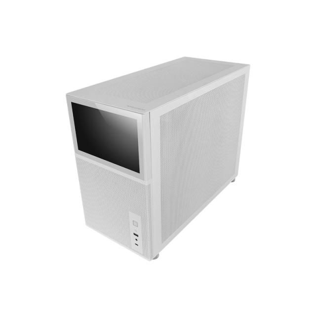 Mars Gaming - MC-LCD, Caja PC Compacta Micro-ATX, Pantalla LCD IPS 8", Rejilla Mesh Lateral, Superior y Frontal, Ventan - MCLCDW