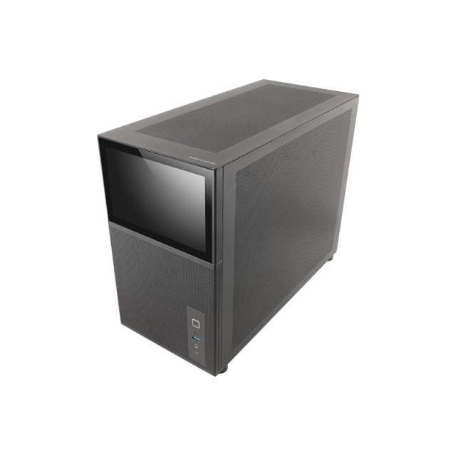 Mars Gaming - MC-LCD, Caja PC Compacta Micro-ATX, Pantalla LCD IPS 8", Rejilla Mesh Lateral, Superior y Frontal, Ventana - MCLCD