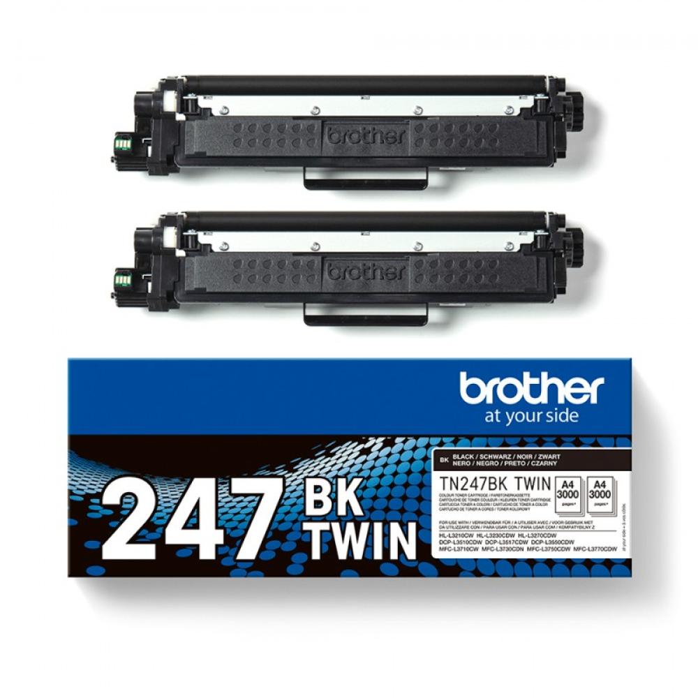 Brother - TN-247BKTWIN cartucho de tóner 2 pieza(s) Original Negro