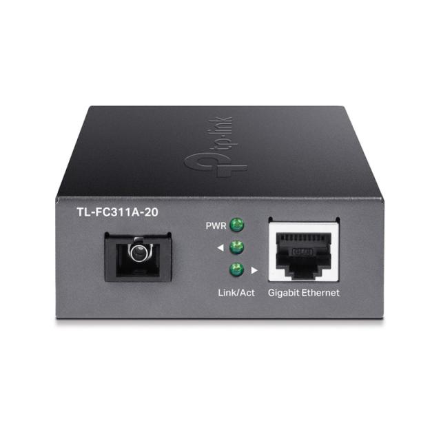 TP-Link - TL-FC311A-20 convertidor de medio 1000 Mbit/s Monomodo Negro