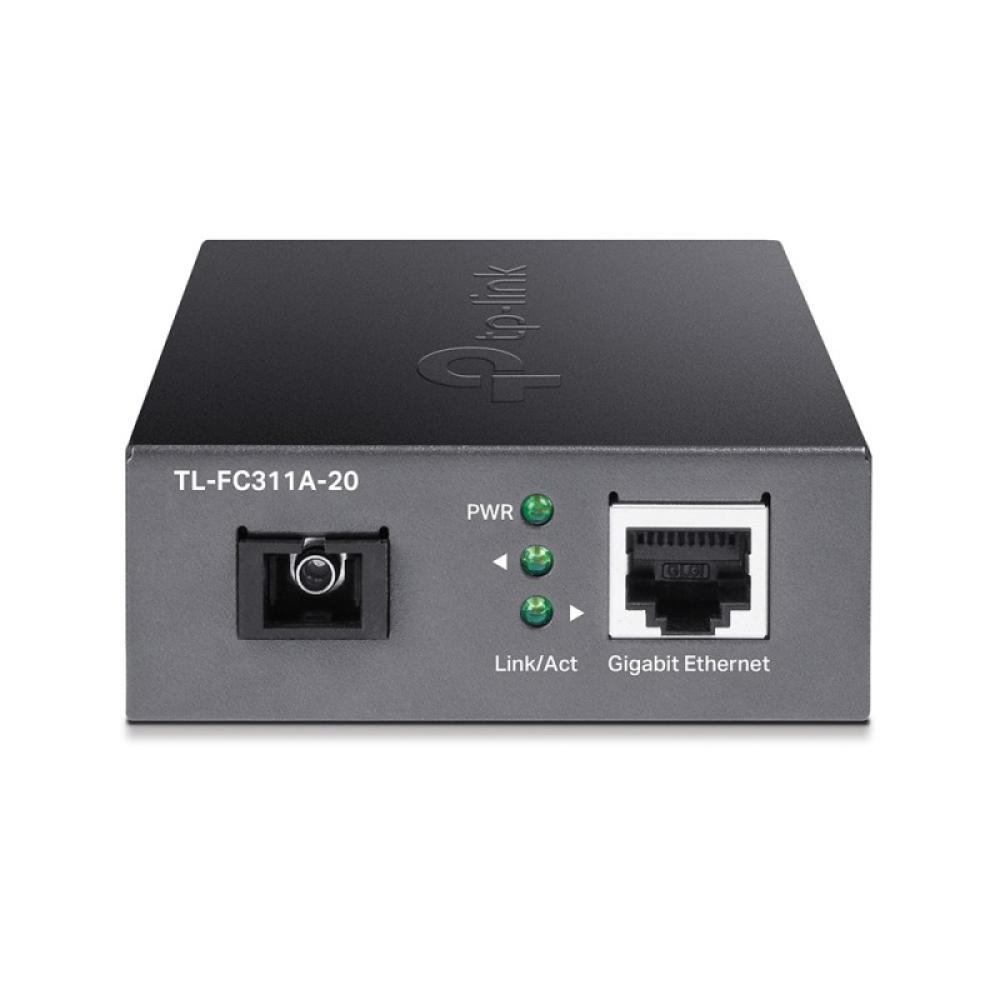 TP-Link - TL-FC311A-20 convertidor de medio 1000 Mbit/s Monomodo Negro
