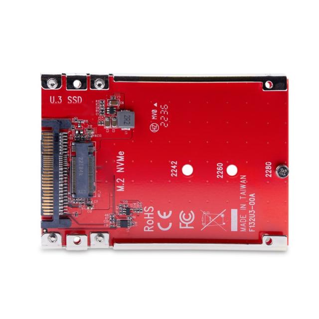 StarTech.com - Adaptador M.2 a U.3 para SSDs M.2 NVMe - Conversor Adaptador de Host de Unidad M.2 PCIe a U.3 de 2,5 (SFF-TA-1001