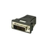 Lindy - 41228 cambiador de género para cable HDMI-A FM DVI-D M Negro