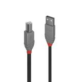 Lindy - 36673 cable USB USB 2.0 2 m USB A USB B Negro