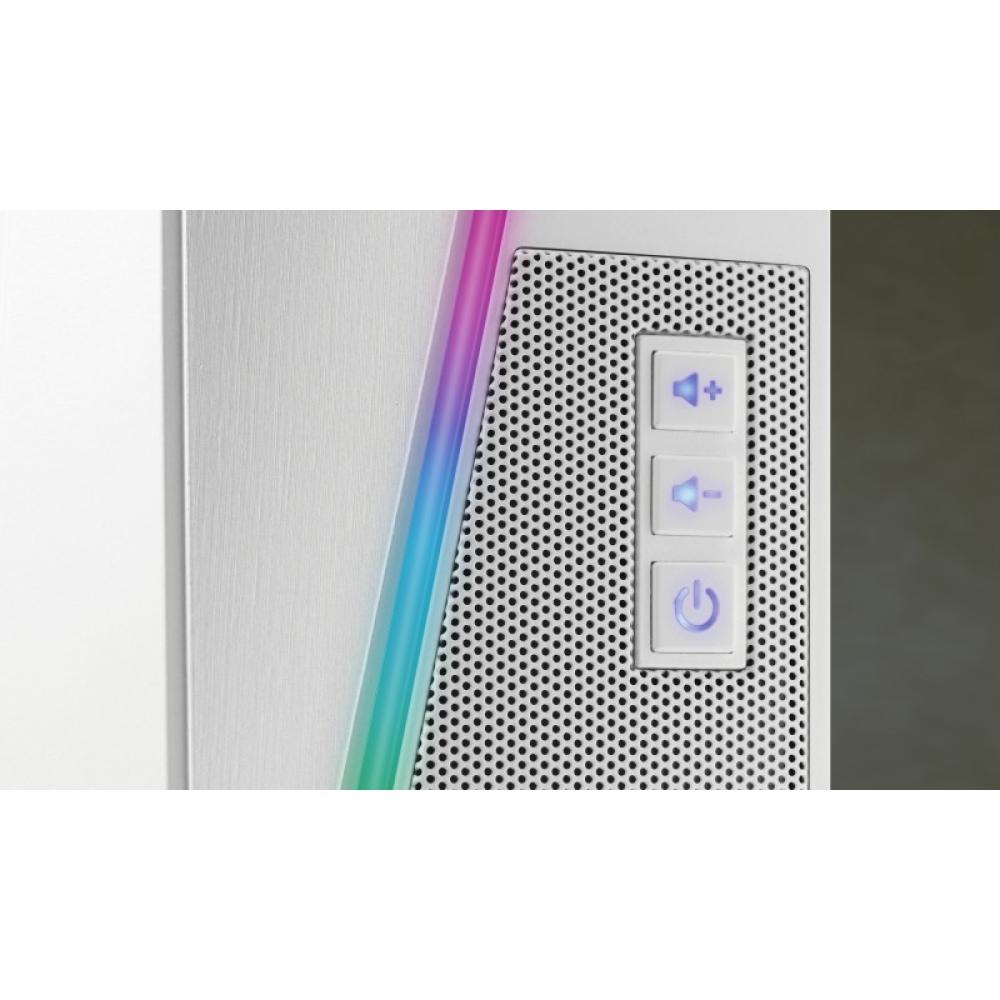 Mars Gaming - ALTAVOCES 2.0 BLUETOOTH 5.0 MS7 WHITE 20W RMS ILUMINACION RGB DINAMICO PROCESADOR DSP