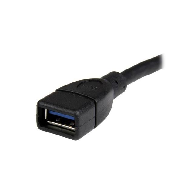 StarTech.com - Cable de 15cm Extensor USB 3.0 - Alargador USB 3.0 SuperSpeed Negro