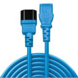Lindy - 30471 cable de transmisión Negro, Azul 1 m C14 acoplador C13 acoplador