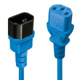 Lindy - 30471 cable de transmisión Negro, Azul 1 m C14 acoplador C13 acoplador