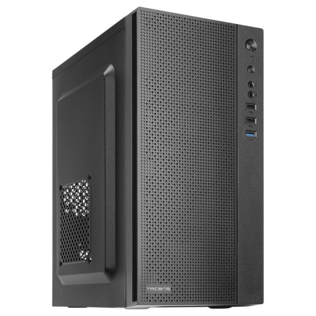 Tacens Anima - AC5, Caja Ordenador Compacta Micro ATX, Frontal Malla Refrigeración, USB 3.0, Negro