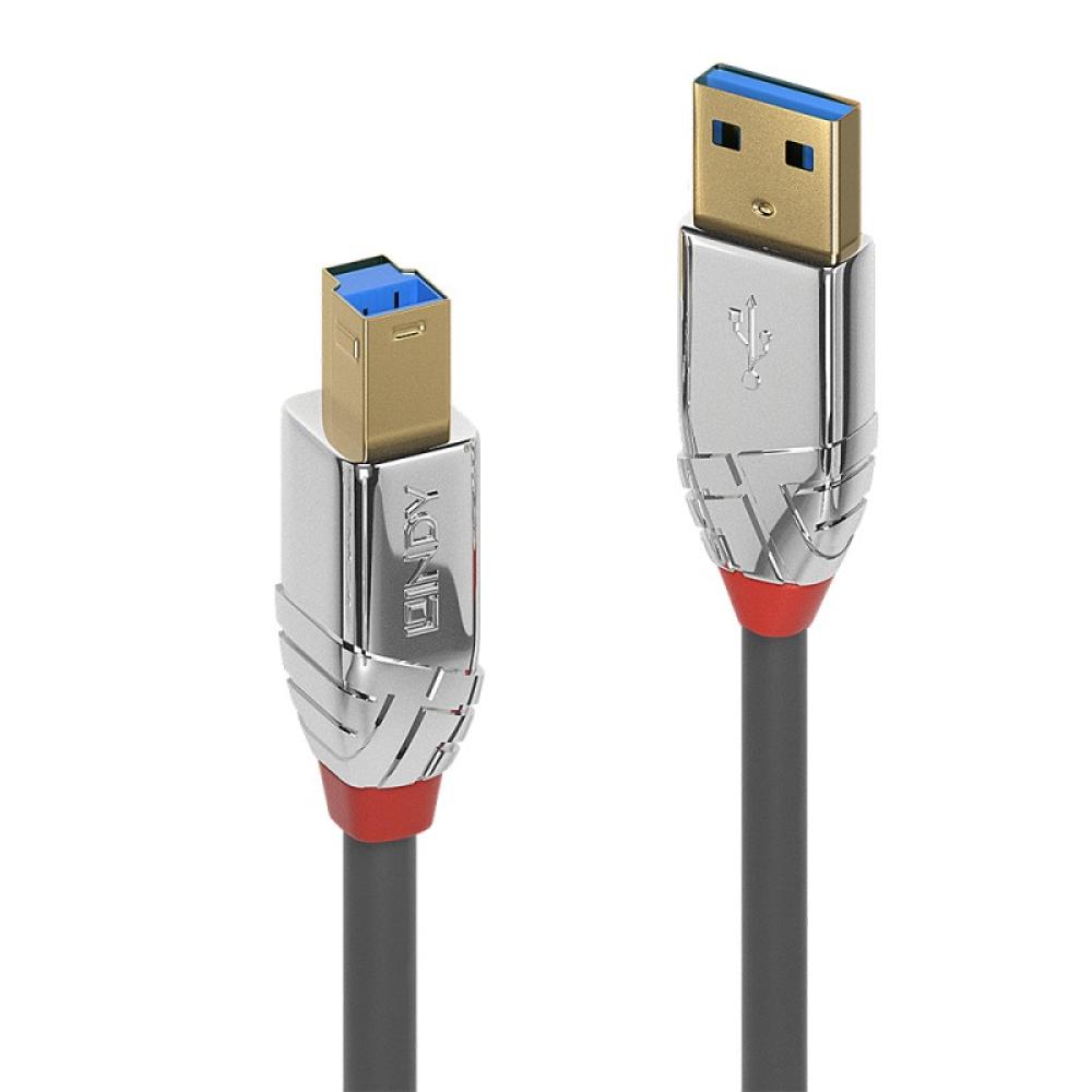 Lindy - 36661 cable USB USB 3.2 Gen 1 (3.1 Gen 1) 1 m USB A USB B Cromo, Gris