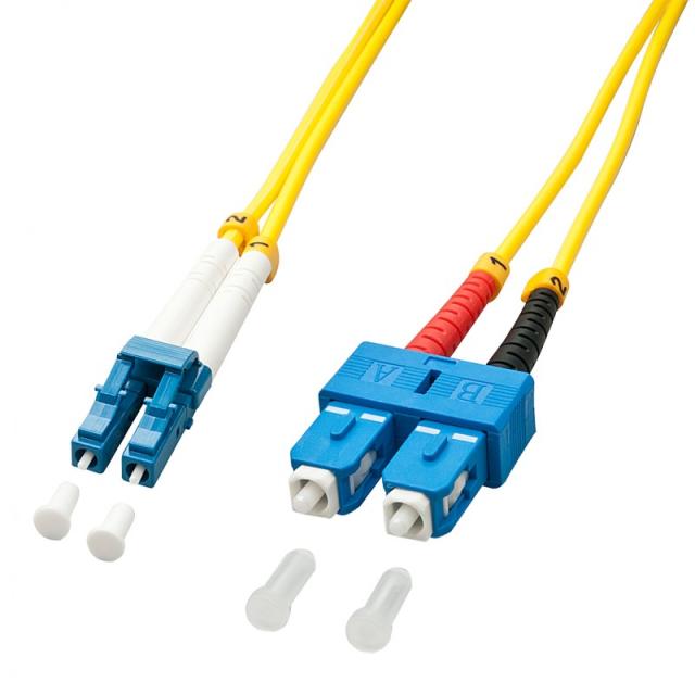 Lindy - 47471 Cable de fibra óptica e InfiniBand 2 m LC SC Amarillo