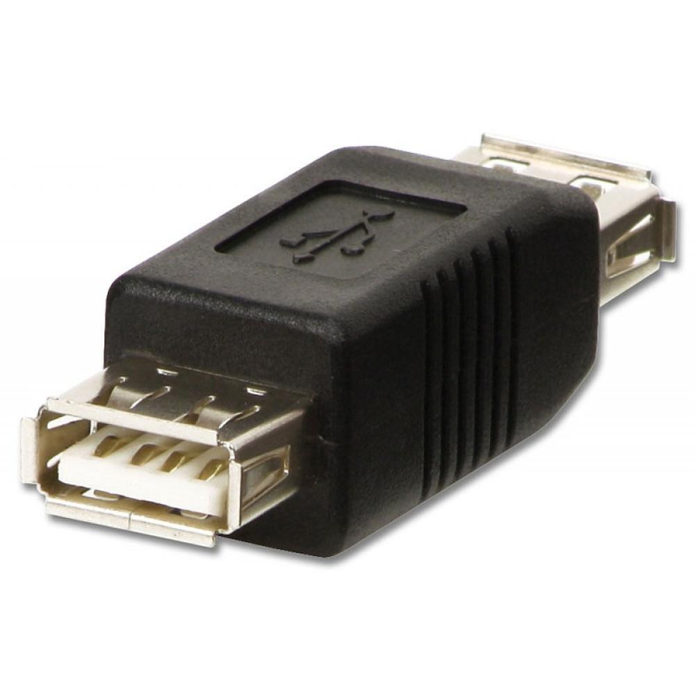 Lindy - 71230 cambiador de género para cable USB A Negro