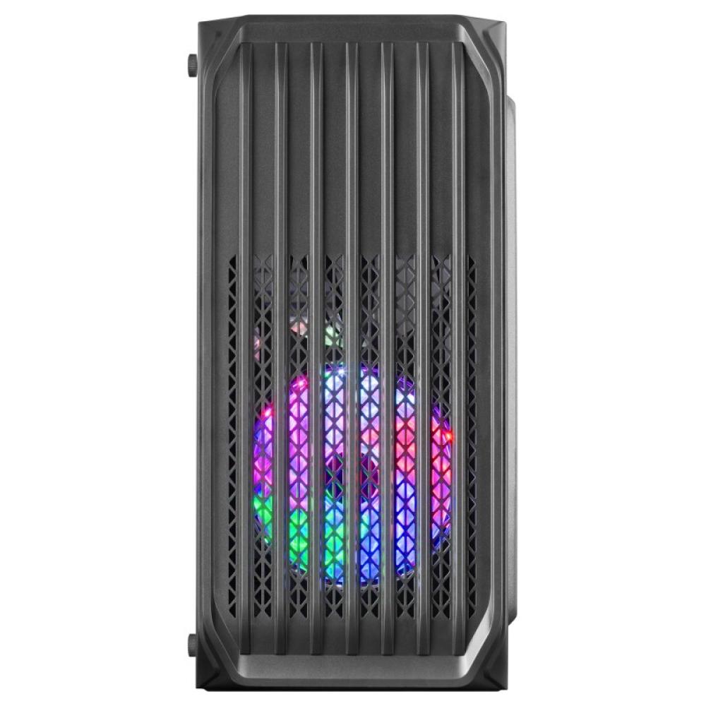 Mars Gaming - MC-S2, Caja PC Compacta Gaming Micro-ATX, 2 Ventiladores FRGB Raibow con Rejilla Frontal, Ventana Lateral C - MCS2