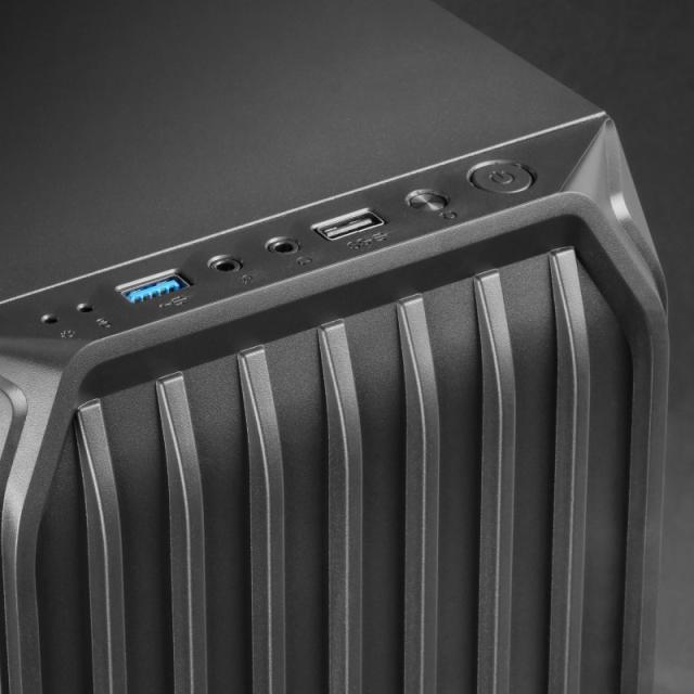 Mars Gaming - MC-S2, Caja PC Compacta Gaming Micro-ATX, 2 Ventiladores FRGB Raibow con Rejilla Frontal, Ventana Lateral C - MCS2