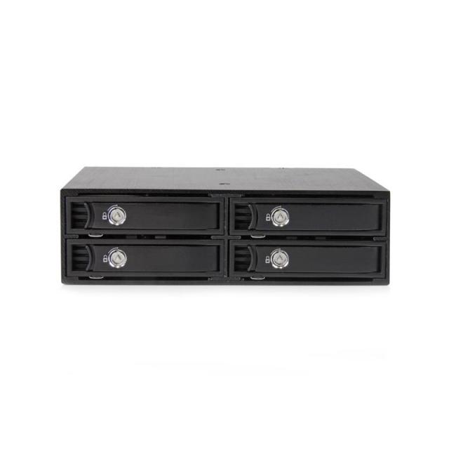 StarTech.com - Backplane Rack Móvil 5,25 Pulgadas a 4 Unidades 2,5 SATA/SAS