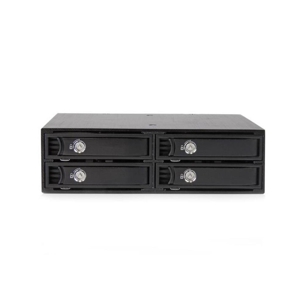 StarTech.com - Backplane Rack Móvil 5,25 Pulgadas a 4 Unidades 2,5 SATA/SAS