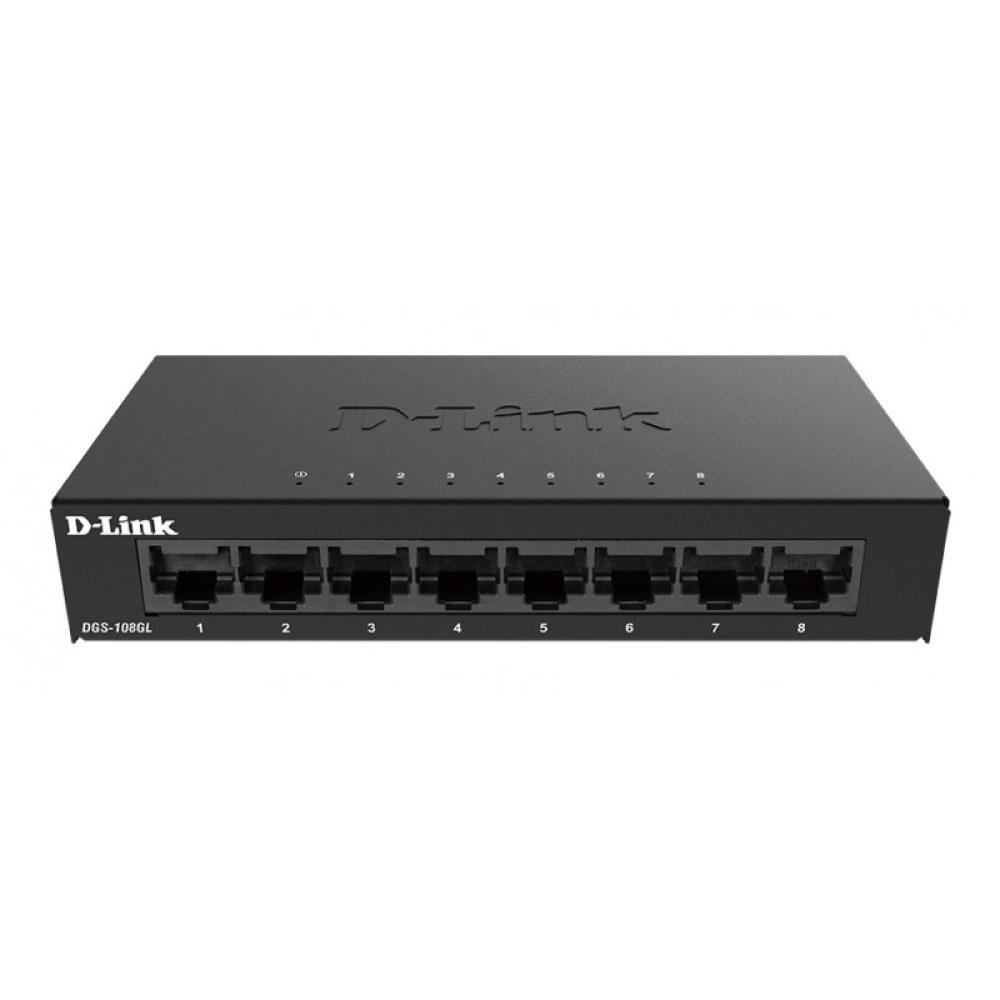 D-Link - DGS-108GL No administrado Gigabit Ethernet (10/100/1000) Negro