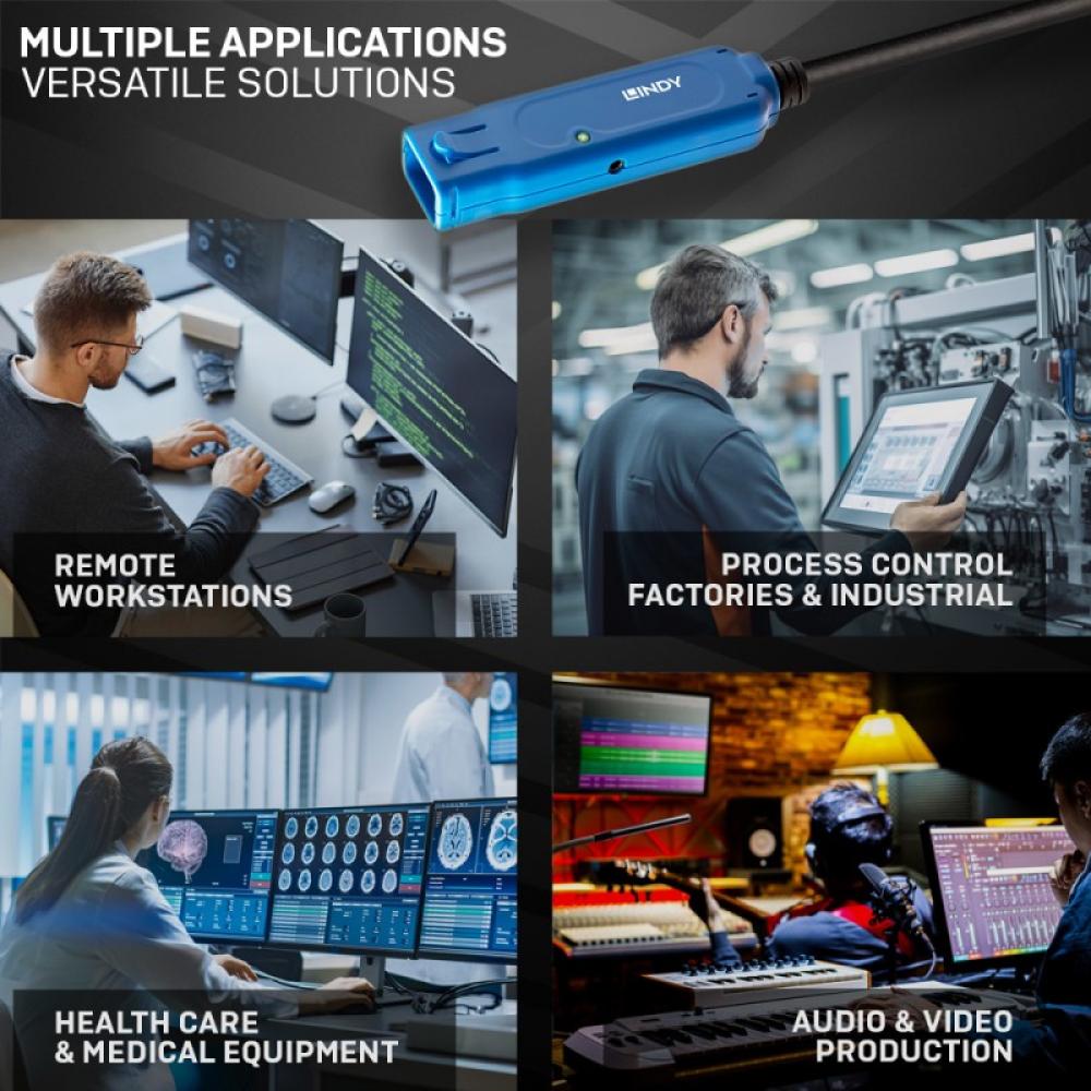 Lindy - 43381 cable USB USB 3.2 Gen 1 (3.1 Gen 1) 8 m USB C USB A Negro, Azul