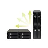StarTech.com - Backplane Rack Móvil 5,25 Pulgadas a 4 Unidades 2,5 SATA/SAS