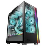 Mars Gaming - MC-ULT, Caja Gaming Custom XXL E-ATX, Doble Cristal Templado 90º Sin Marco + Puerta Lateral, Soporte Compl - MCULT