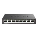 D-Link - DGS-108 switch No administrado L2 Gigabit Ethernet (10/100/1000) Escritorio Negro