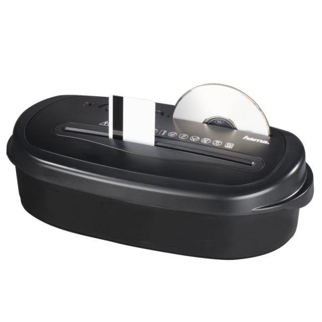 Hama - Destructora de papel, CD y tarjetas de plástico, 21 litros, color negro