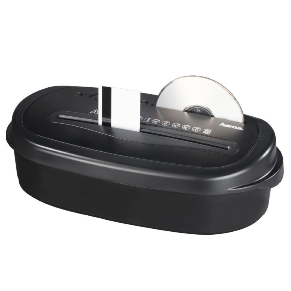 Hama - Destructora de papel, CD y tarjetas de plástico, 21 litros, color negro