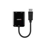 Lindy - 38433 adaptador de cable de vídeo DisplayPort 2 x HDMI