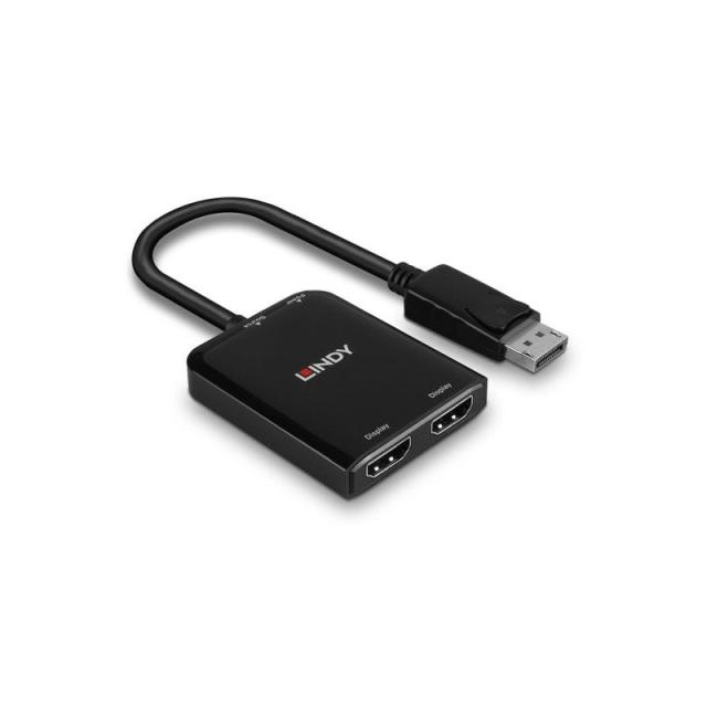 Lindy - 38433 adaptador de cable de vídeo DisplayPort 2 x HDMI