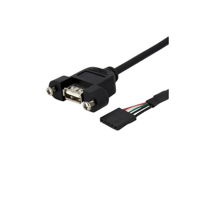 StarTech.com - Cable de 30cm USB 2.0 para Montaje en Panel Conexión a Placa Base - Hembra USB A